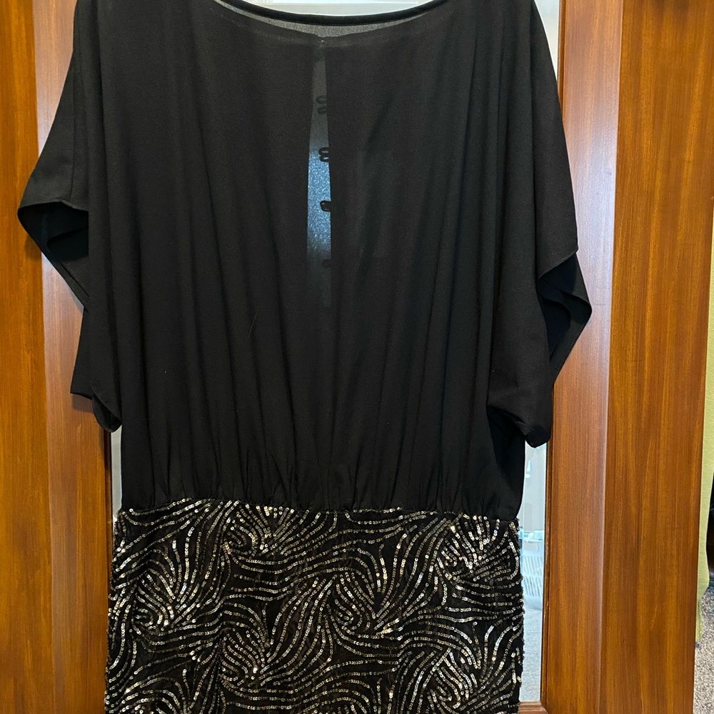 NWT black and sequin mini dress